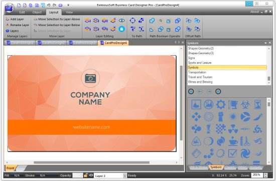 Screenshot EximiousSoft Business Card Designer Pro 3.26 Full Version Screenshot EximiousSoft Business Card Designer Pro 3.26 Full Version