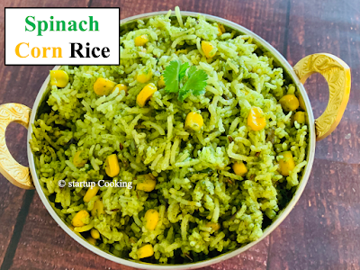 spinach corn rice