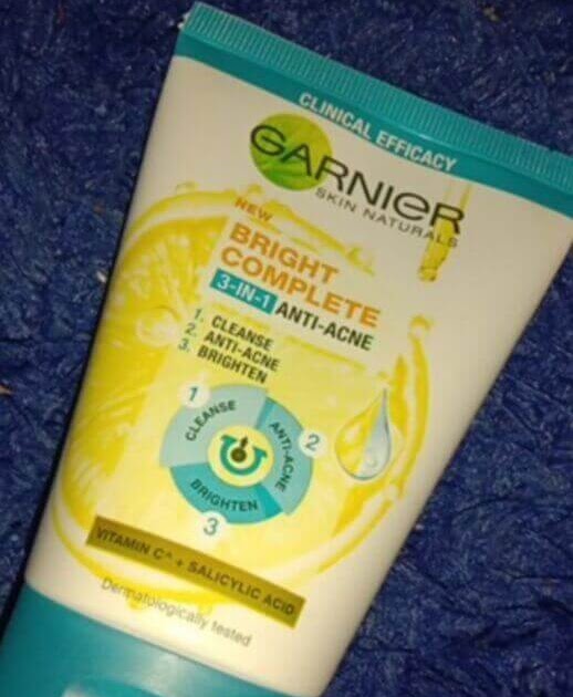 Cek Ingredients Garnier Bright Complete 3in1 Anti Acne Facial Wash
