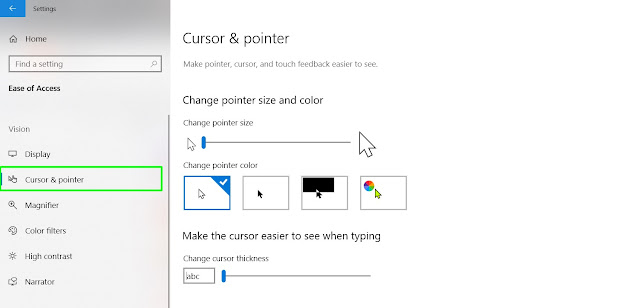 Mengganti Warna Pointer dan Cursor di Windows 10