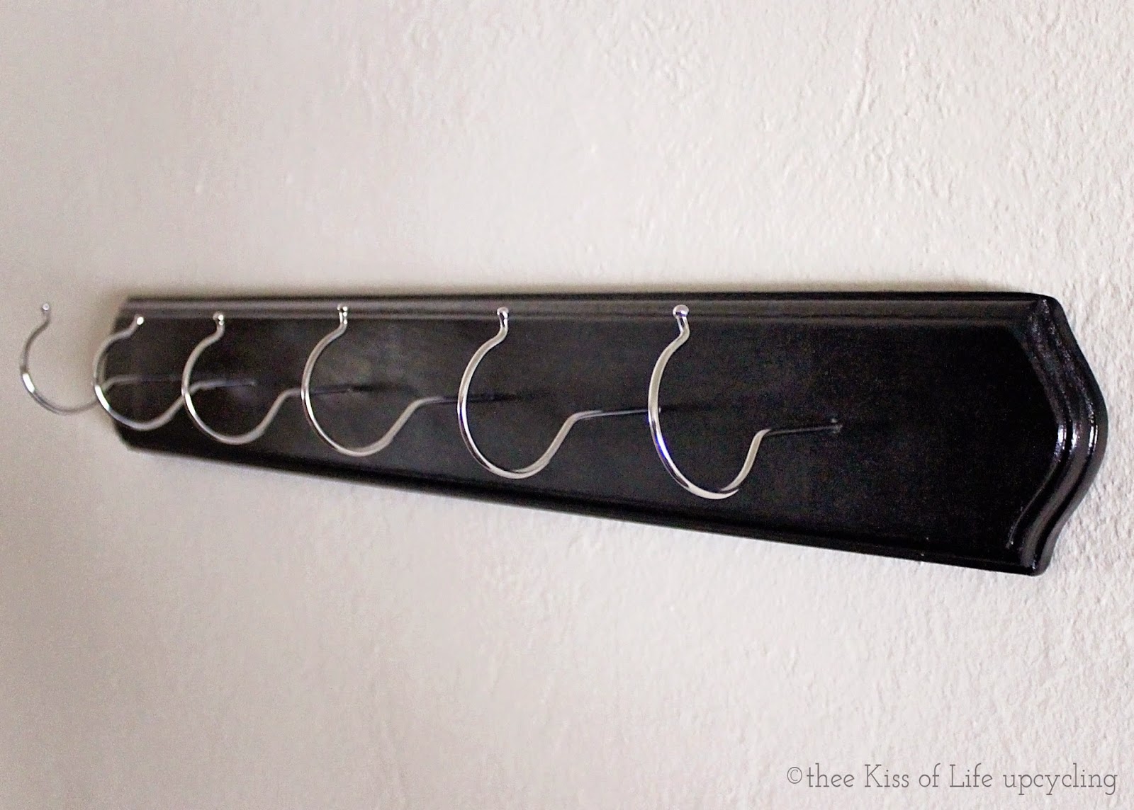 Upcycled Broken Clothes Hangers Wall Hooks Rack thee Kiss of Life