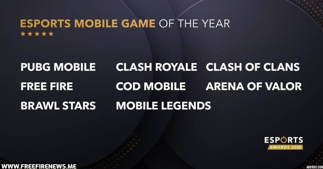 Free Fire Is Named As Game Of The Year On E Sports Awards