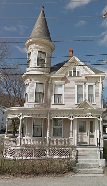 The Holman Day House at 2 Goff Street, Lewiston, ME (Courtesy Google Street View)