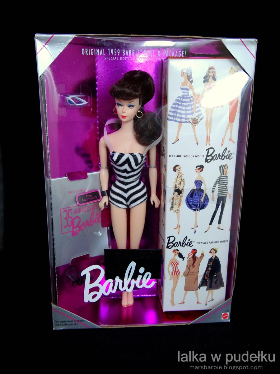 original 1959 barbie doll and package 35th anniversary