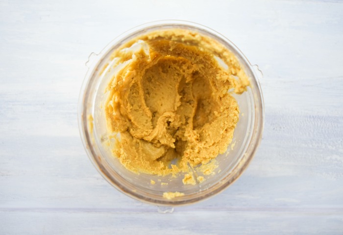 Peanut butter in a blender jug