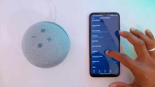 click on language option how to change language in alexa app