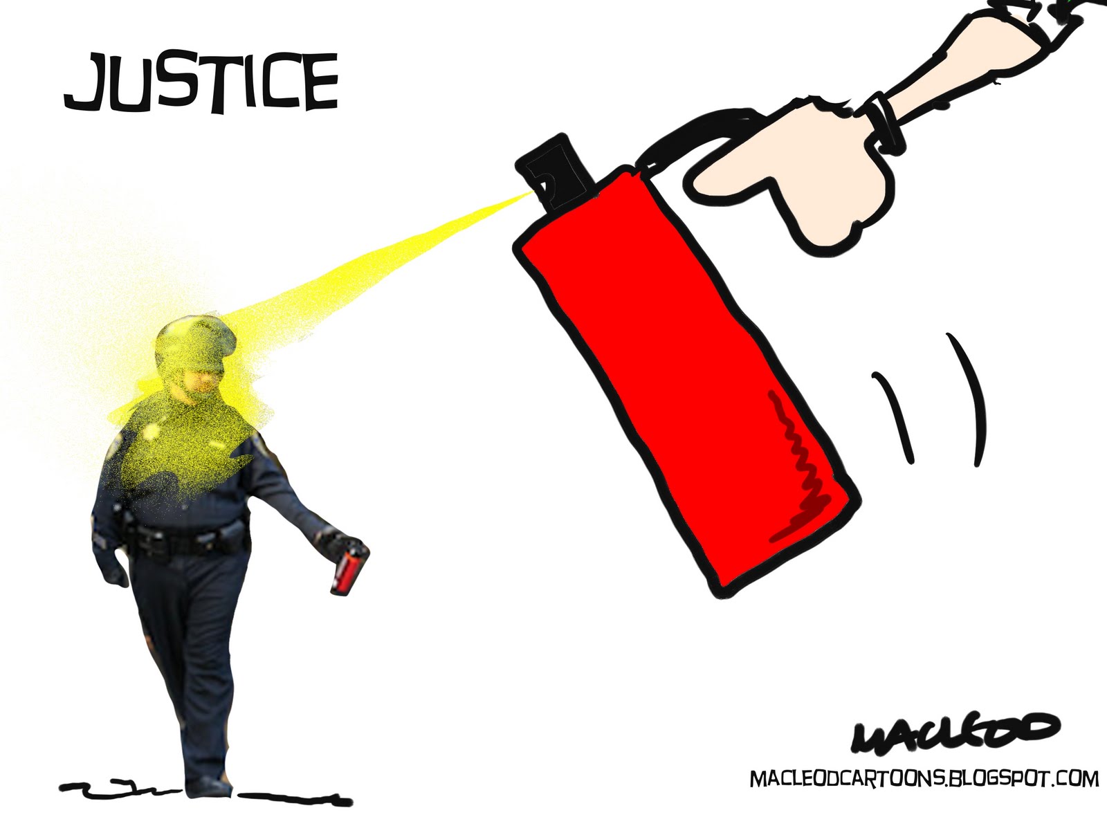 MacLeod Cartoons UC Davis Police Pepper Spray Justice