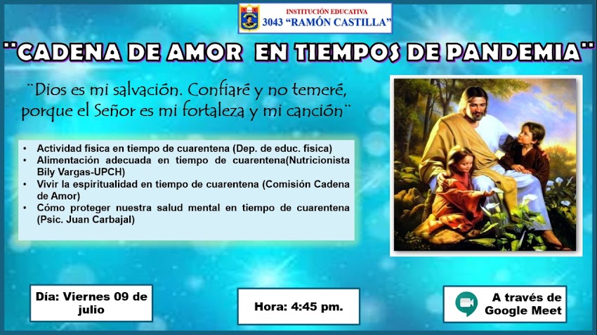 Cadena de Amor - Invitación muy especial para toda la comunidad castillista y público en general