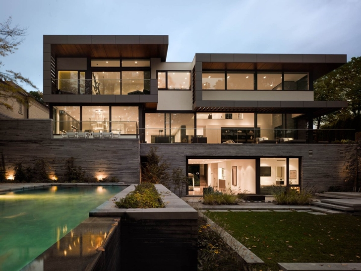 World Of Architecture Modern Mansion In Toronto By Belzberg Architects