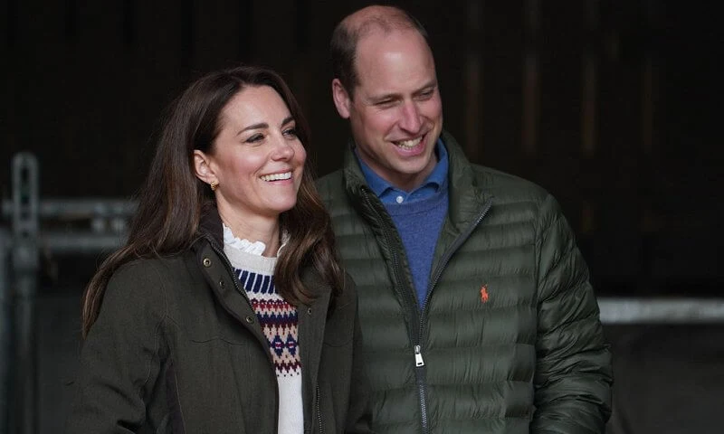 Kate Middleton wore a supersoft lambswool fair-isle jumper from Troy London, and longshore quilted jacket from Barbour