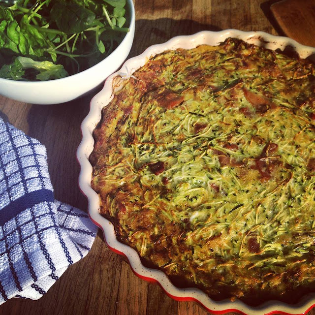 dishes4ibs Low Fodmap Bacon and Courgette Quiche (without the pastry!)