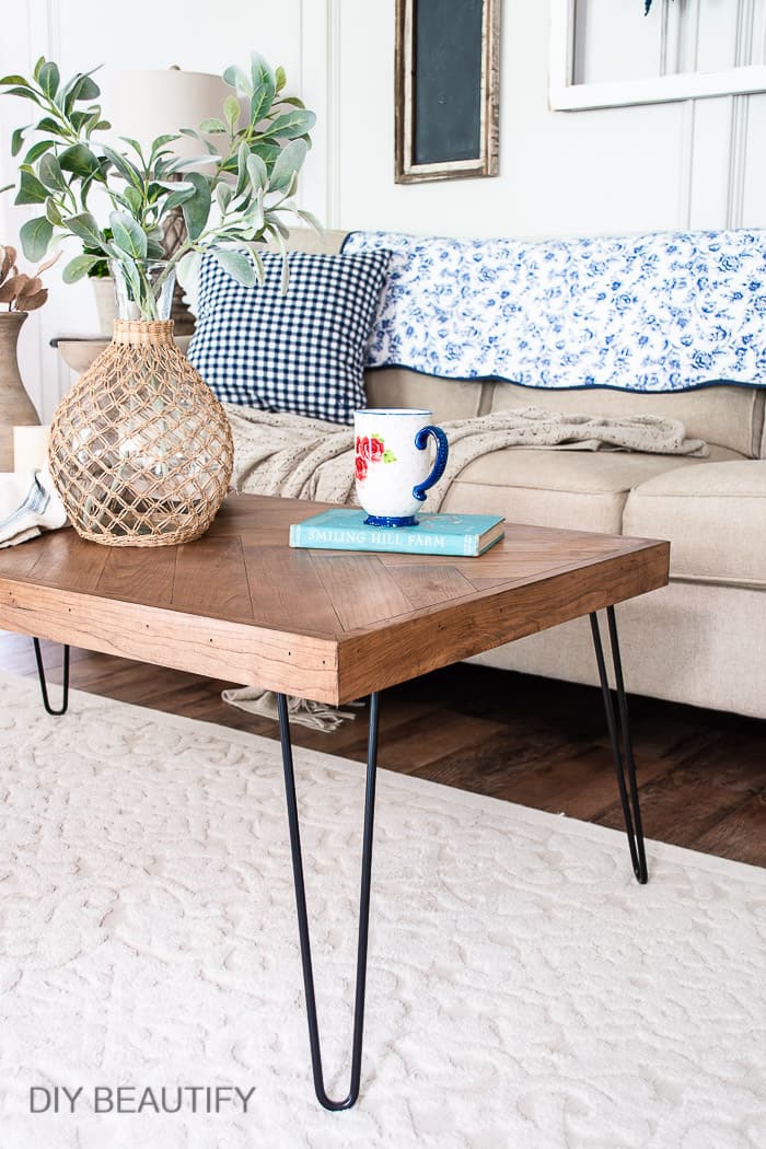 DIY Herringbone Coffee Table DIY Beautify Creating Beauty at Home