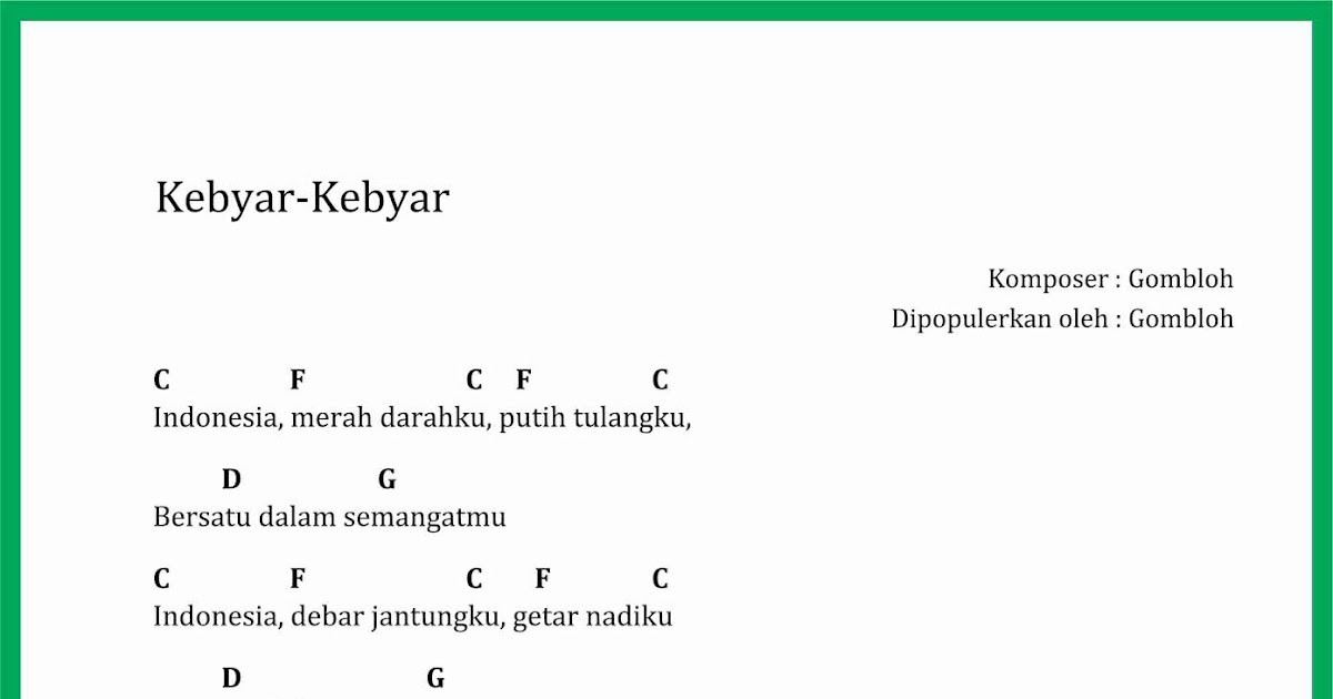 Chord Lagu Kebyar Kebyar Seputar Musik Chord Lagu Kebyar Kebyar Seputar Musik