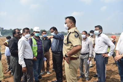 GayaVishnupad and DM- SSP: विष्णुपद मंदिर, देवघाट तथा रबर डैम निर्माण स्थल का निरीक्षण किये डीएम- एसएसपी , DM-SSP inspected Vishnupad temple, Devghat and rubber dam construction site, AnjNewsMedia