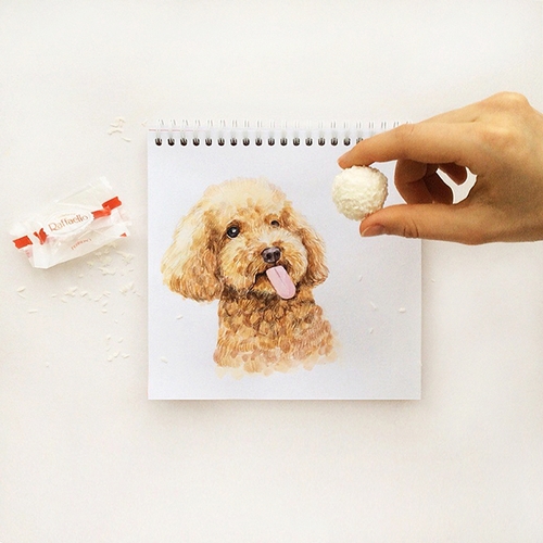 28-Her-favourite-treat-Valerie-Susik-Валерия-Суслопарова-Cats-and-Dogs-Interactive-Animal-Drawings-www-designstack-co