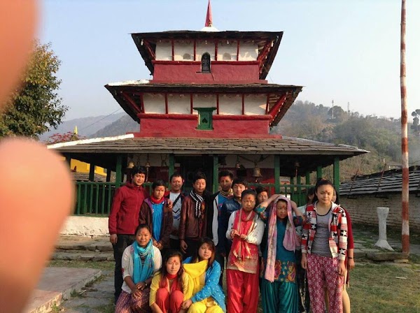 Students from neighboring village Dagnam come to Rakhu Kot Bhagwati Temple to take the SEE exam