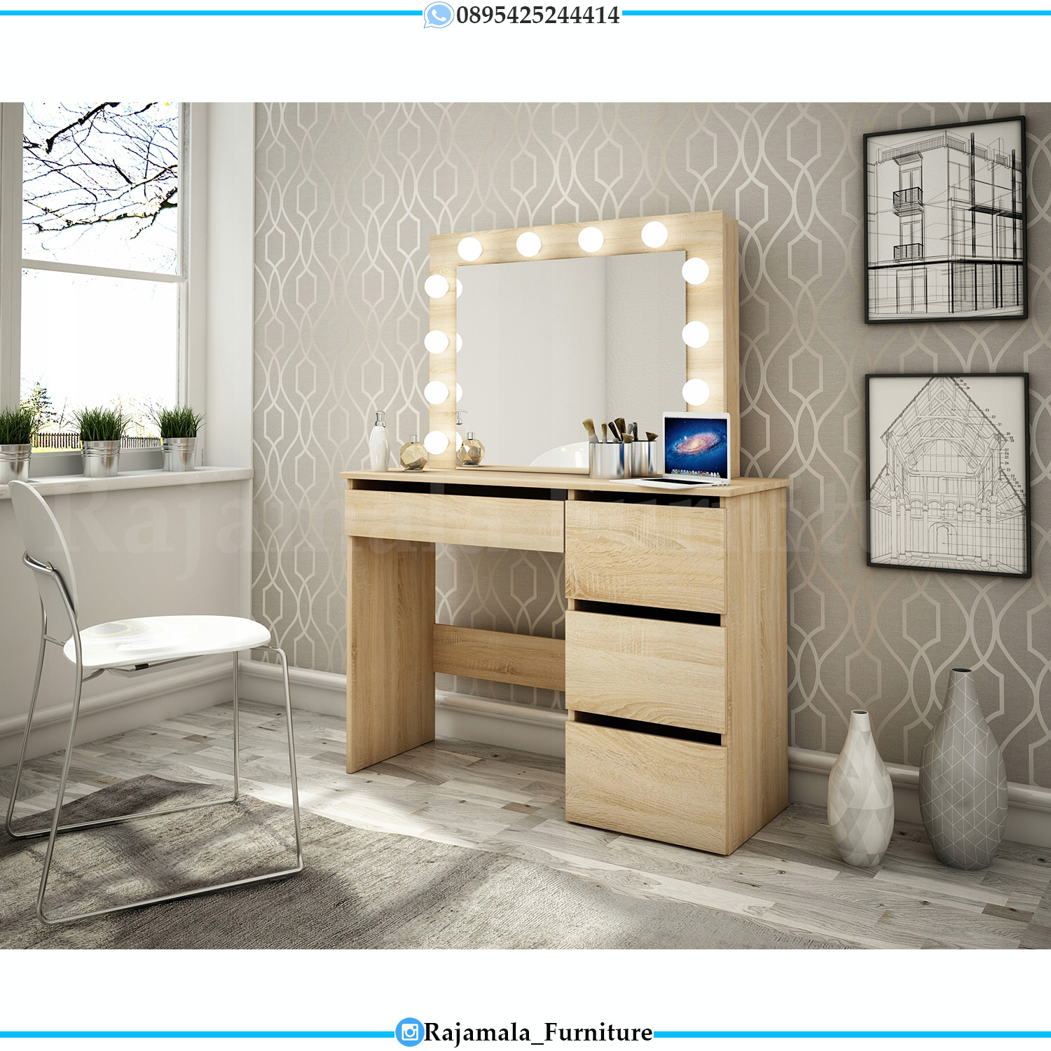 Meja Rias Jepara Luxury Classic Minimalis Furniture Terbaru RM-0167