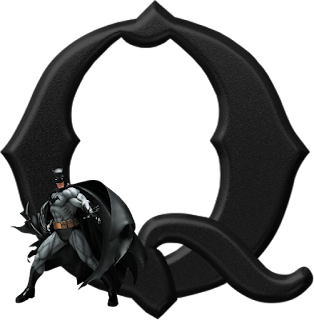 Abecedario Negro con Batman. Batman Alphabet.
