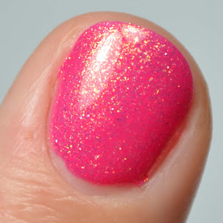 pink shimmer nail polish