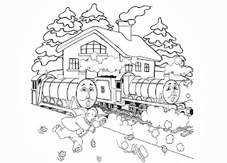 Henry tank and Gordon the train coloring pages | Free Coloring Pages
