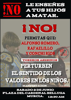 CRÓNICA DE LA PROTESTA ANTITAURINA EN MURCIA: (2-6-2012)
