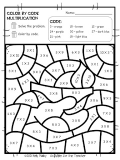 Diwali Color by Number Multiplication bowl black and white