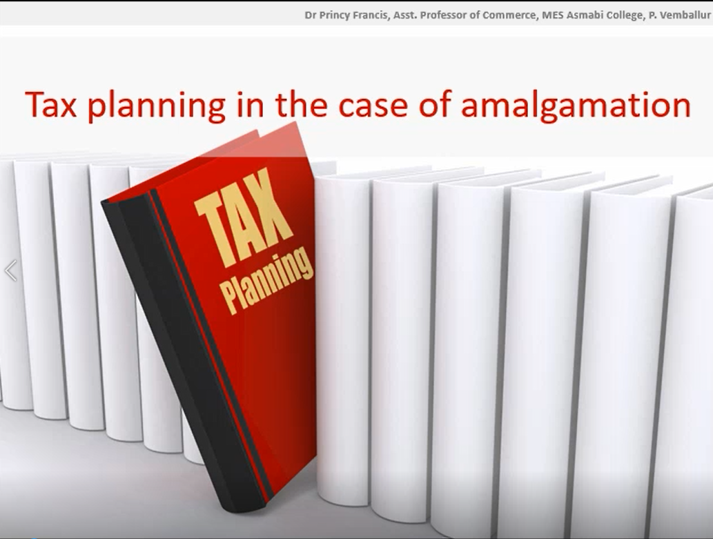 Dr Princy Francis Tax Planning_Amalgamation