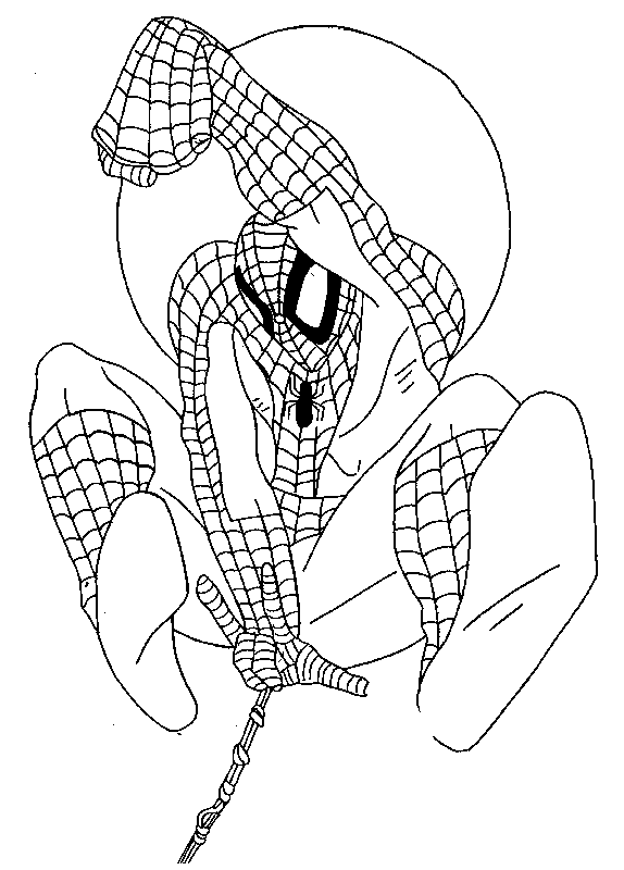 Coloriage Spiderman Format A4 | Coloriage en Ligne