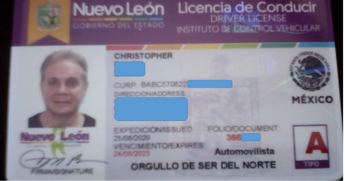 Living and Boondocking in Mexico Mexican Driver's License