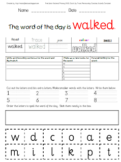 Classroom Freebies: word of the day freebie altered for older kids