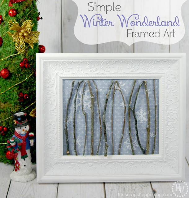 simple winter wonderland framed art