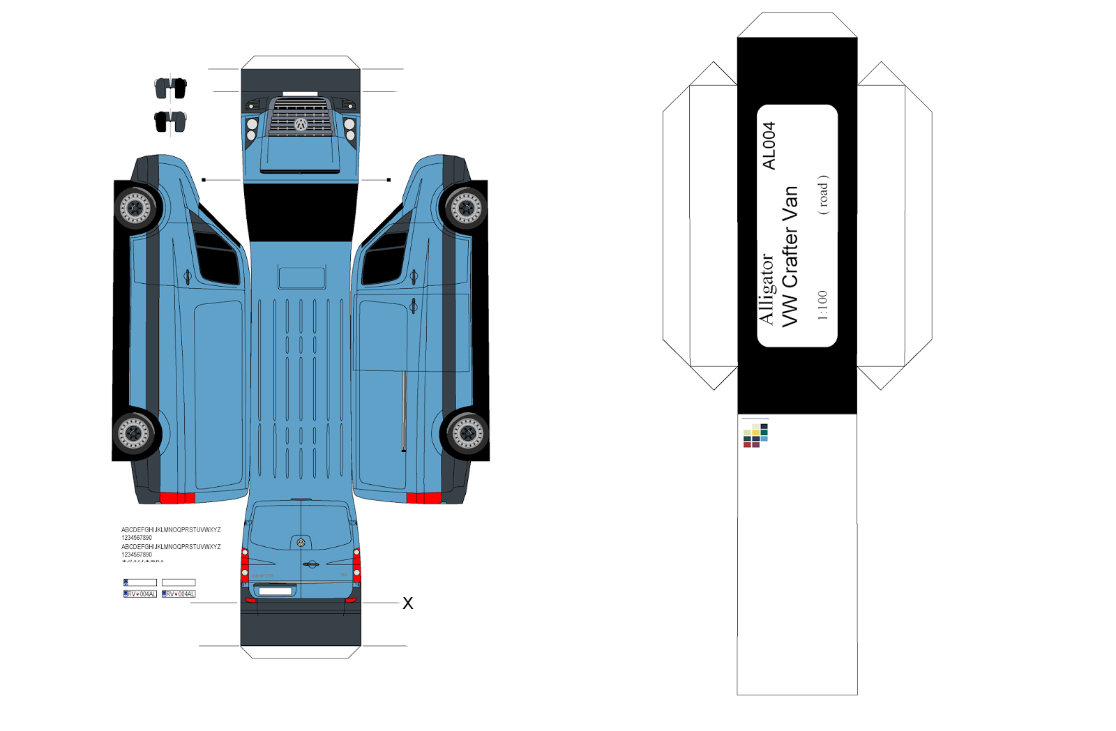 SP. Papel Modelismo PaperCraft Volkswagen Crafter Cargo Van