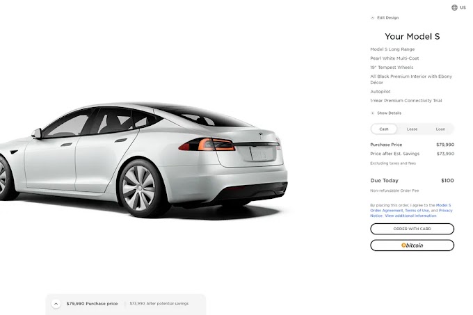 Tesla now accepts bitcoin as the payment method for its cars 