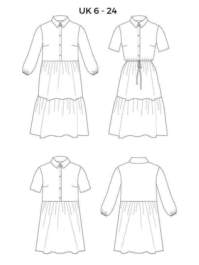 Lyra dress - UK 6-34 sewing pattern by Tilly and the Buttons