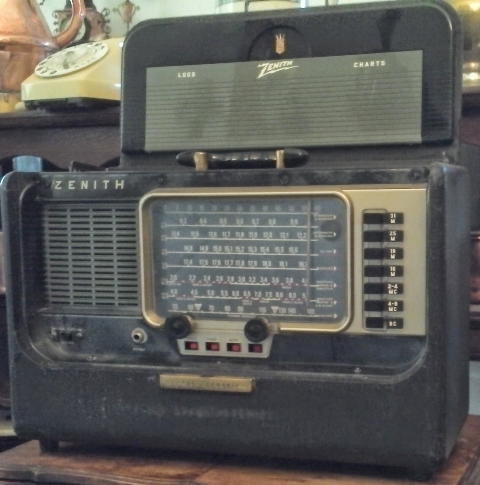 tsf poste radio valise ZÉNITH transoceanic américain de voyage ancien