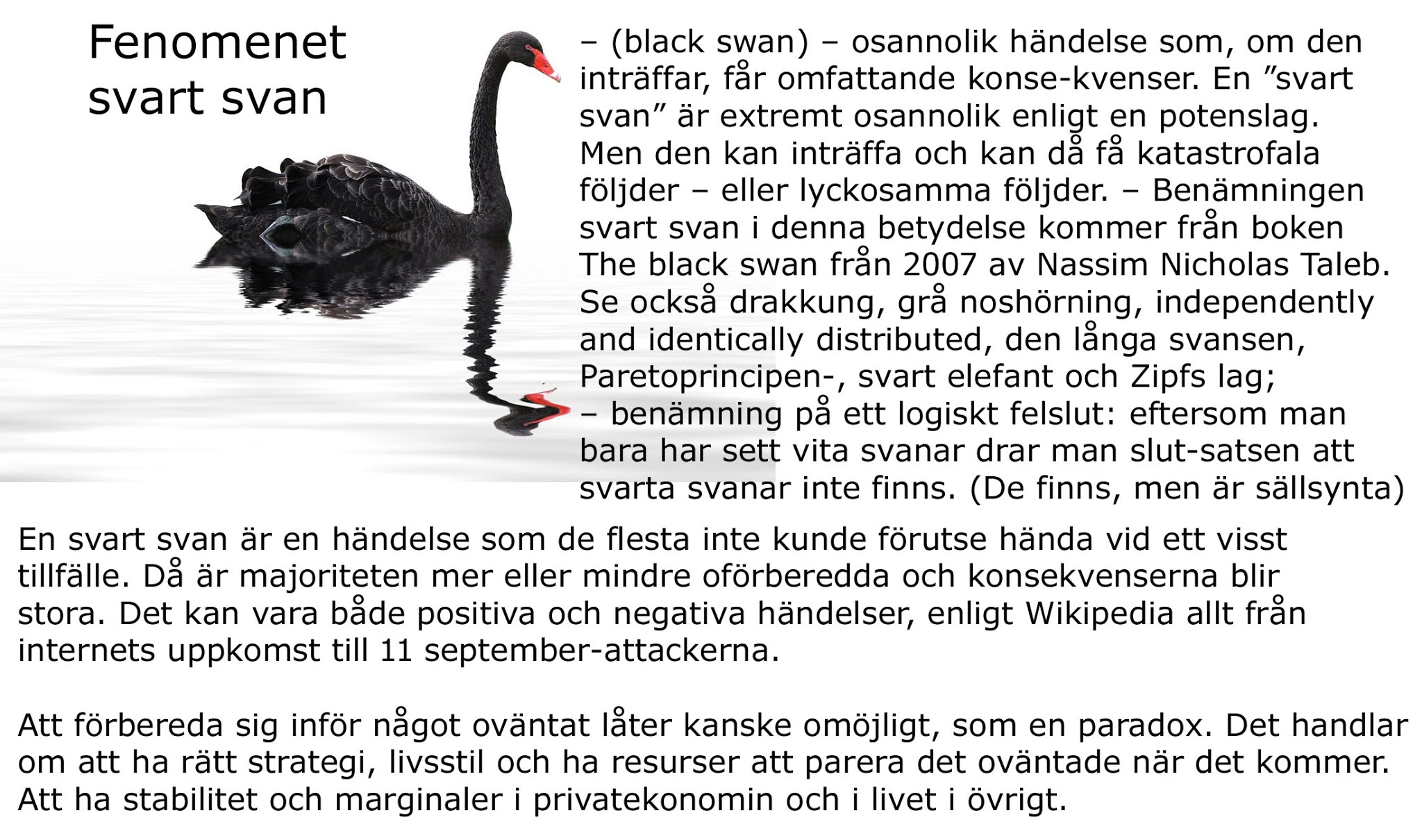 Black Swan Svart Svan