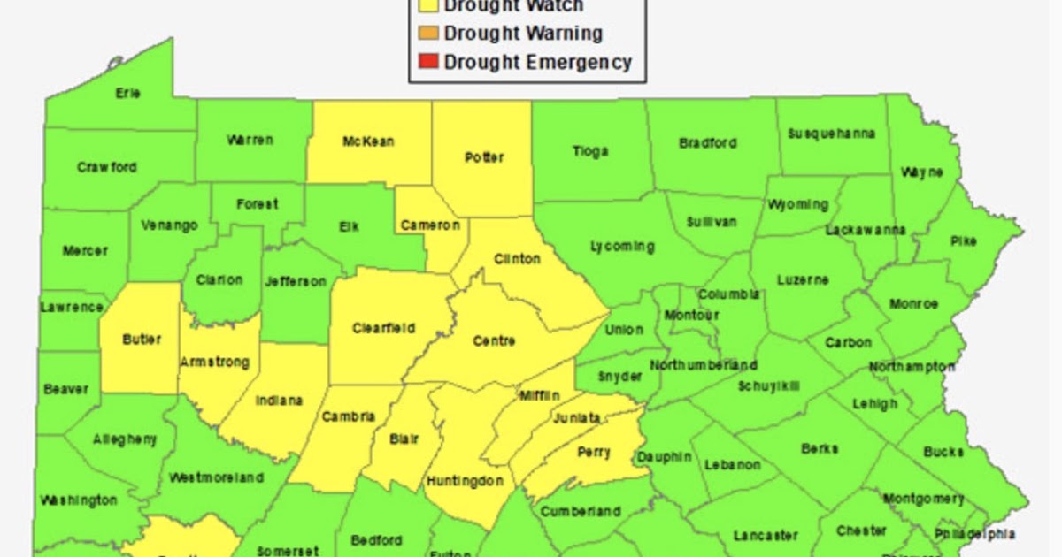 PA Environment Digest Blog DEP Declares Drought Watch For 16 Northcentral, Western PA Counties