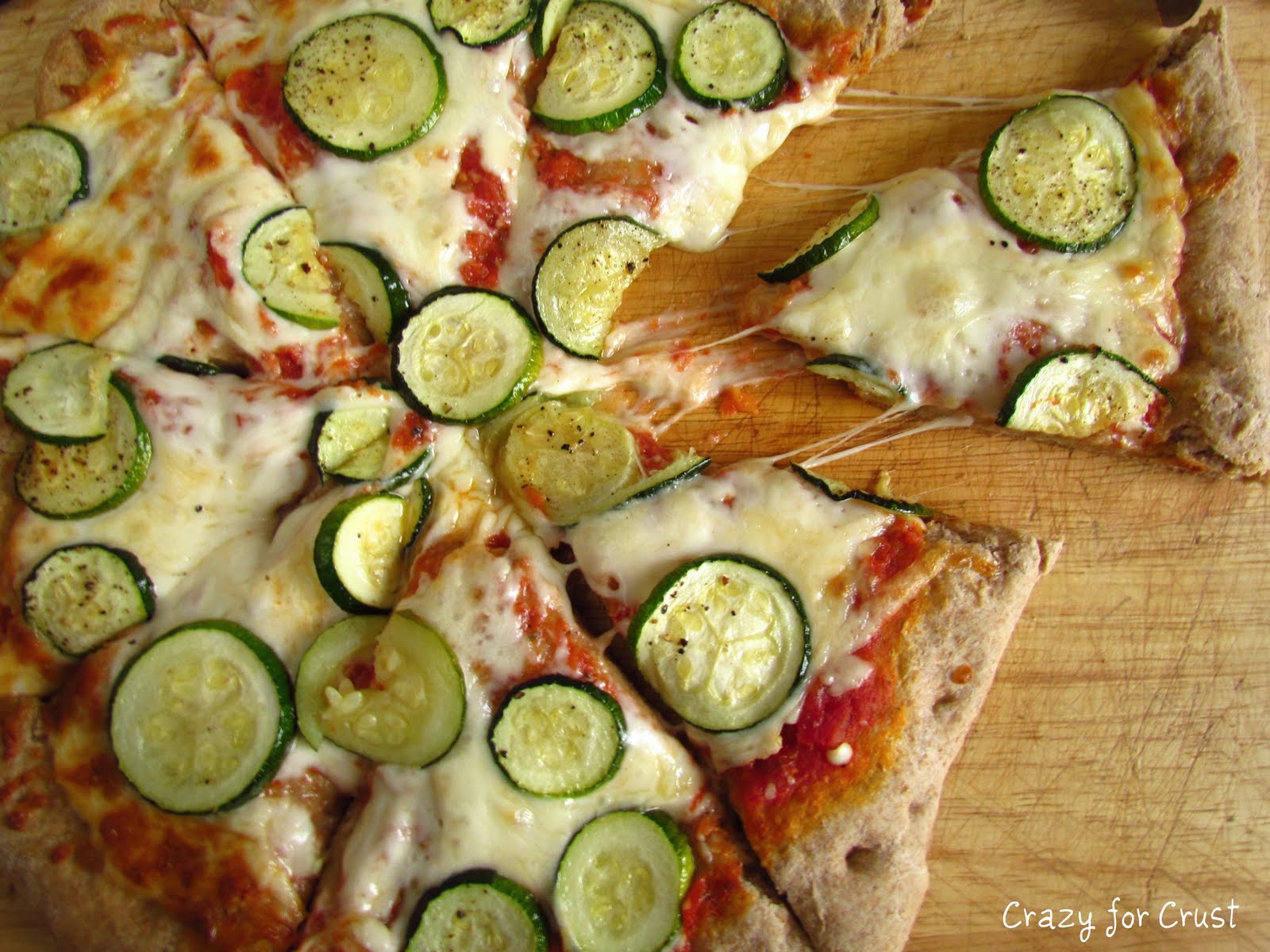 Roasted Zucchini Pizza (with Homemade Sauce) - Crazy for Crust