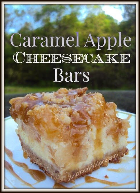 Caramel Apple Cheesecake Bars Recipe - Flour Me With Love