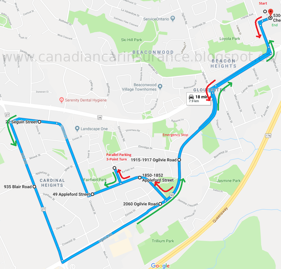 Peterborough G2 Road Test Route Maps vrogue.co