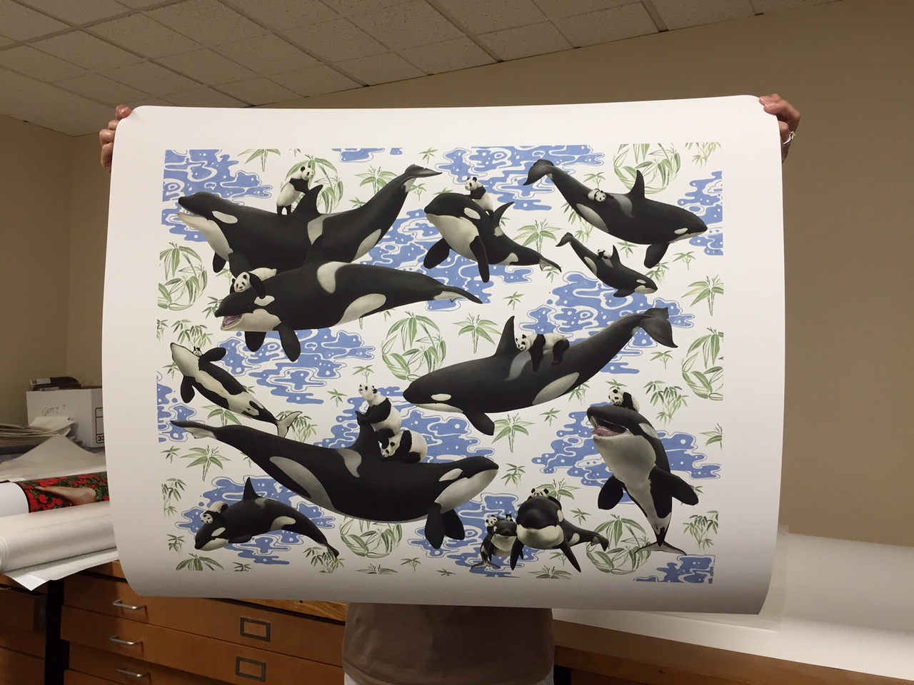 INSIDE THE ROCK POSTER FRAME BLOG Kozyndan Orcas n Pandas Print