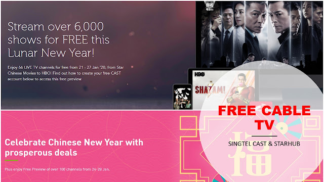 CNY Free Cable TV : Starhub & Singtel Cast