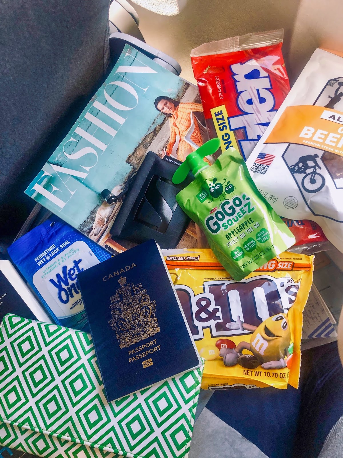 in-flight beauty snack essentials