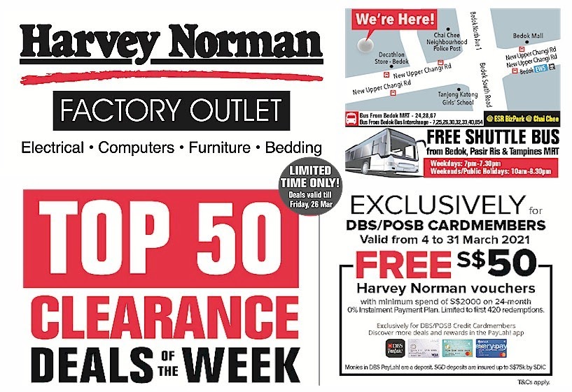 Harvey Norman Factory Outlet Holding Top 50 Clearance Deals Of the Week