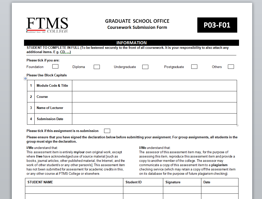 Monash assignment cover sheet engineering picture