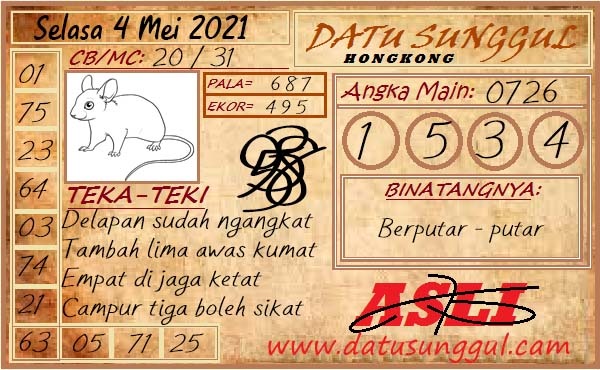 hongkong selasa