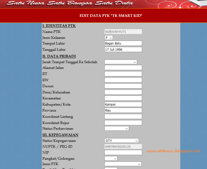 Panduan Pengisian Laporan Bulanan Sekolah Online Paud Secercah Ilmu