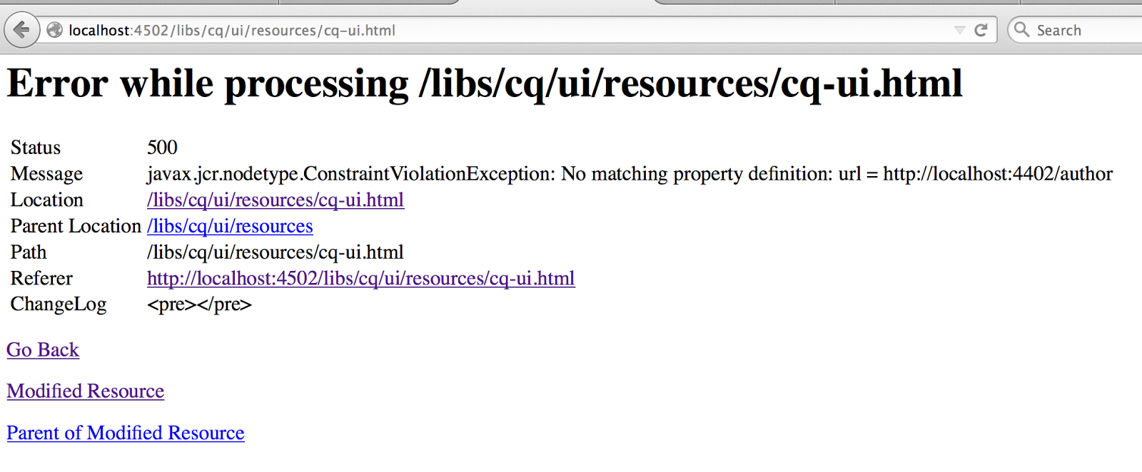 How to handle error handling for postoperation AEM Tutorials for