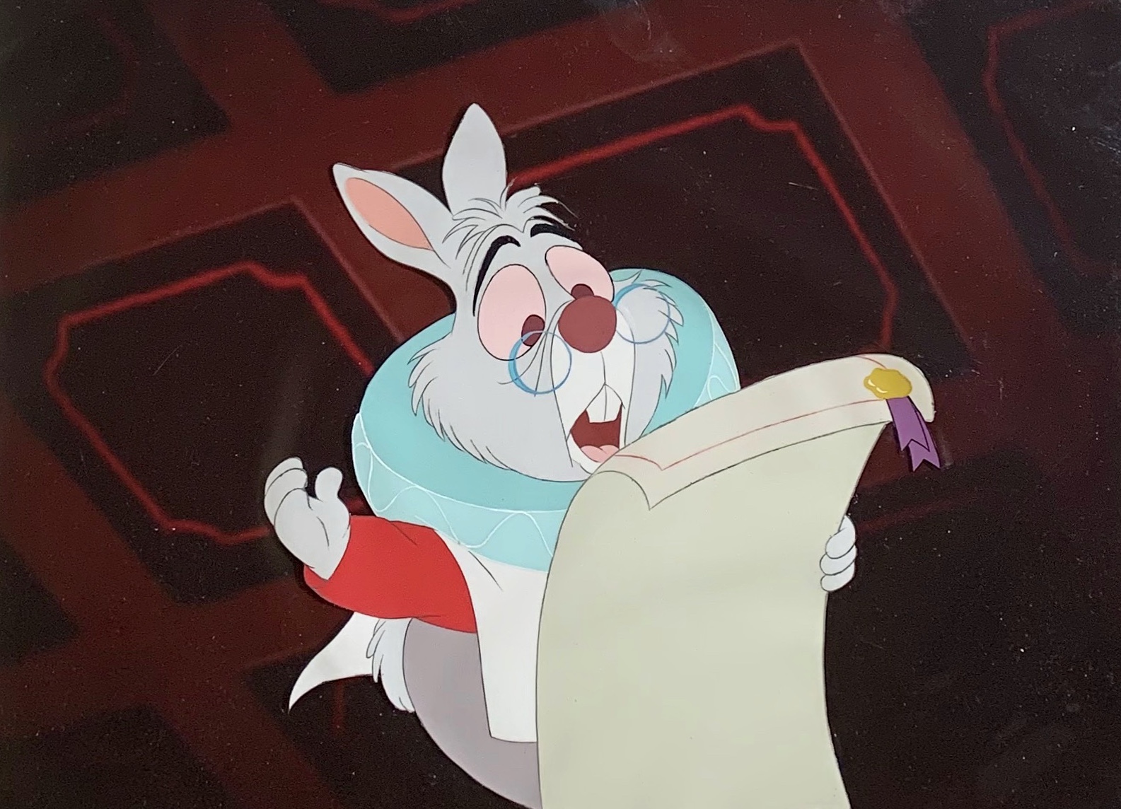 Animation Collection: Original Production Animation Cel of The White Rabbit  from 