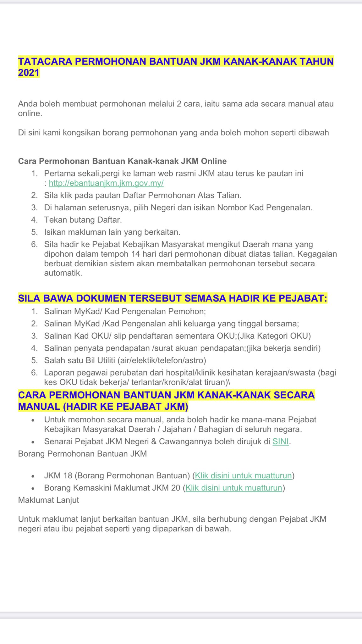 SENARAI BANTUAN KERAJAAN 2021 B40, M40, pelajar IPT & sekolah, kerja